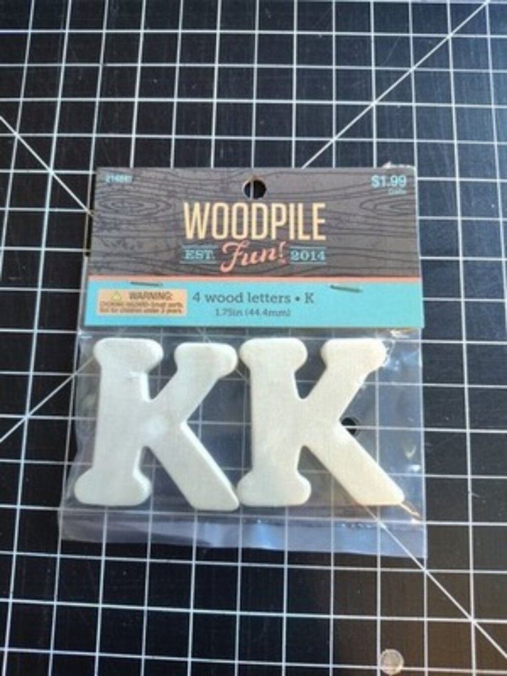 Hobby Lobby Woodpile 1.75” Wood Letters (4 Pieces Of Letter K) Still Sealed New